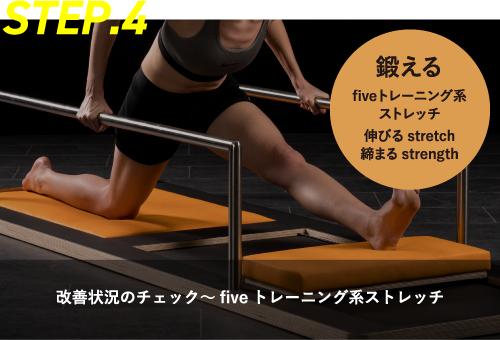 STEP.4 改善状況のチェック～fiveトレーニング系ストレッチ